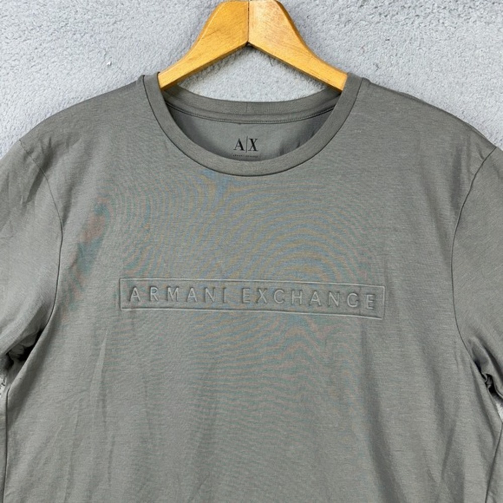 Armani Exchange Mens T-Shirt XL Olive Green Short Sleeve Tee Pima Cotton NEW